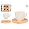 SET 6 TAZAS PLATOS BAMBU CAFE ROMBOS 13,95€ | CHINALANDIA