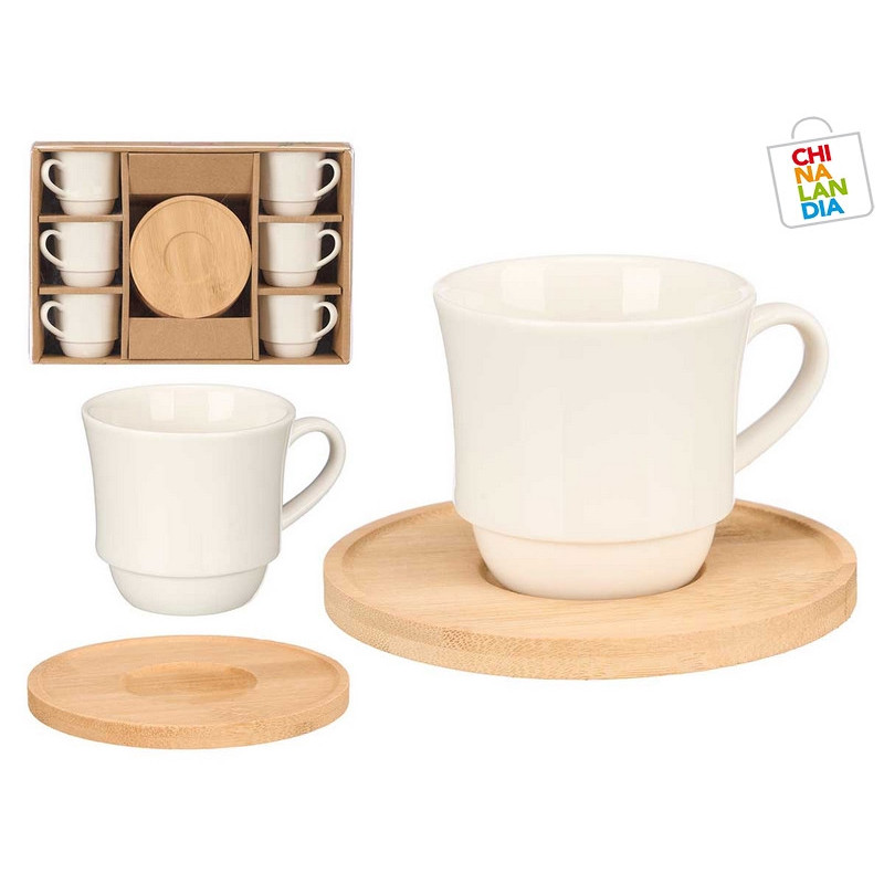 SET 6 TAZAS PLATOS BAMBU APILABLE 13,95€ | CHINALANDIA