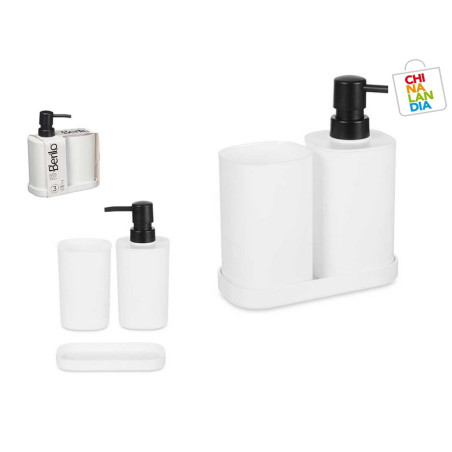 SET 3 PZS BAÑO PLASTICO BLANCO 3,55€ | CHINALANDIA