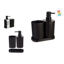 SET 3 PZS BAÑO PLASTICO NEGRO 3,55€ | CHINALANDIA