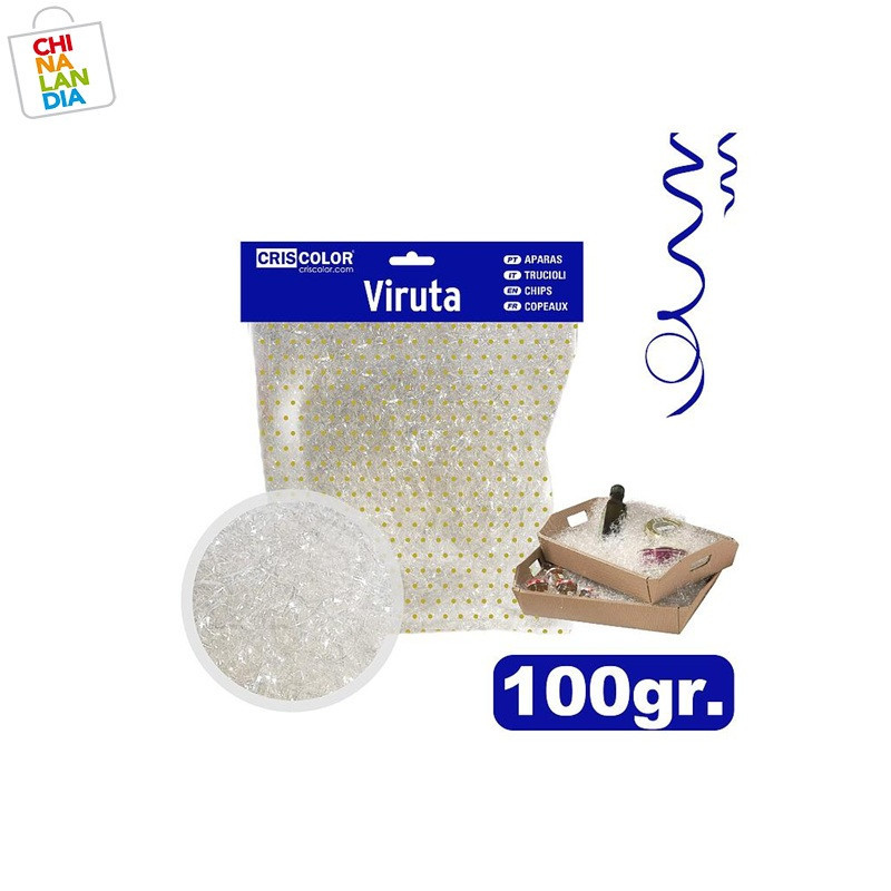 VIRUTA CELOFAN BLANCO 100GR, 1,95€ | CHINALANDIA