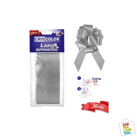 LAZO AUTOMATICO 50MM PLATA 0,60€ | CHINALANDIA