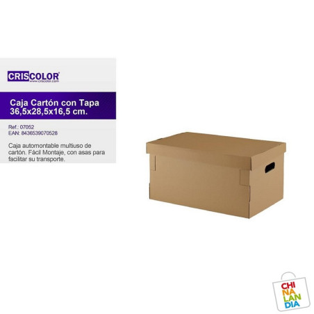 CAJA CON TAPA 365X285X165MM 1,20€ | CHINALANDIA