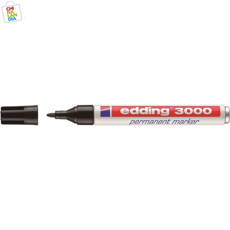 edding 300 rotuladores permanentes - negro - 1 bolígrafo - punta redonda  0.059-0.118 in - bolígrafos impermeables de secado rápido a prueba de  manchas