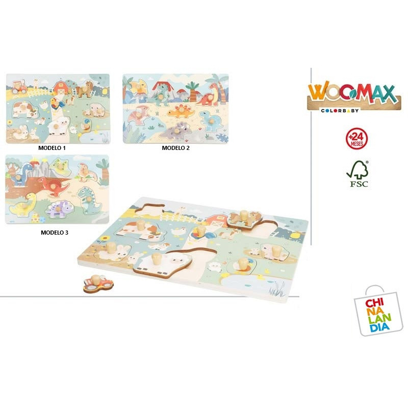 WOOMAX-PUZZLE MADERA DINOSAURIO 6,50€|CHINALANDIA