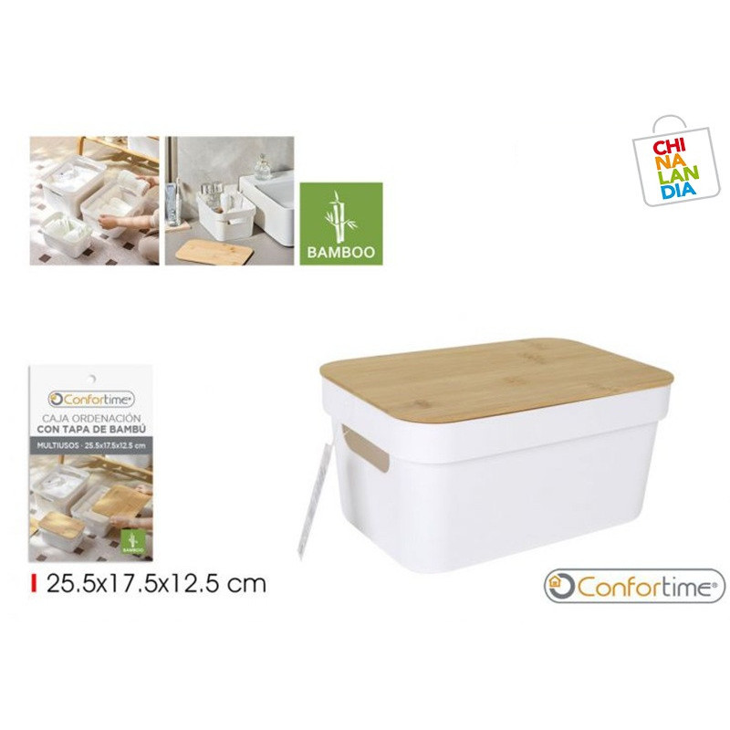 CAJA ORDENACIÓN MULTIPROPÓSITO TAPA BAMBÚ 4,40€|CHINALANDIA