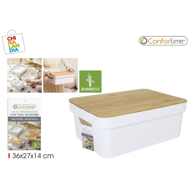 CAJA ORDENACIÓN MULTIPROPÓSITO TAPA BAMBÚ 8,80€|CHINALANDIA