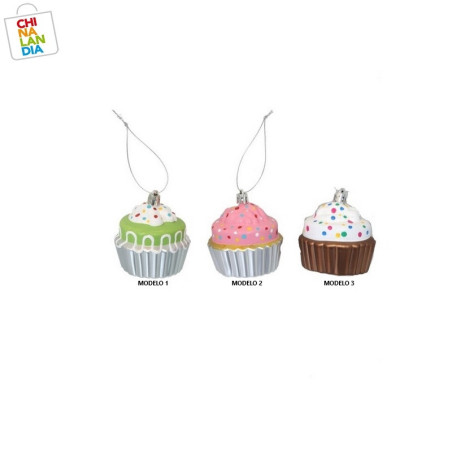 COLGANTE XMAS CUPCAKE 3STD 1.10€ | CHINALANDIA