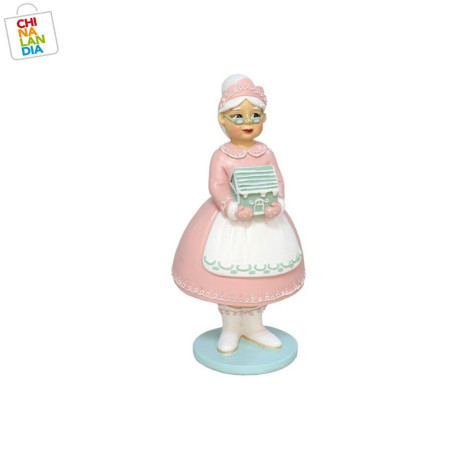 FIGURA MUJER DECORADO ROSA 12X11X23 CM 11.95€ | CHINALANDIA