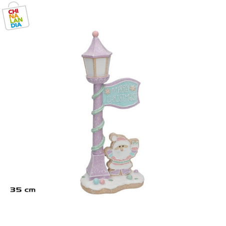 FIGURA FAROLA CON SANTA DEC. 15,5X9X35 CM 21.00€ | CHINALANDIA